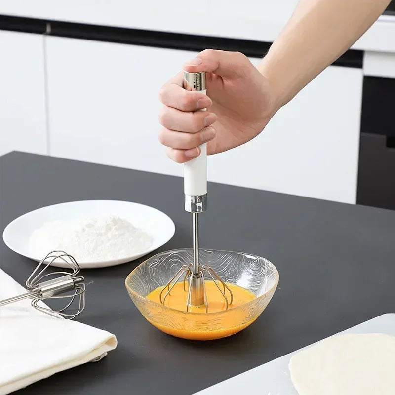 Batedor de Ovos Inox Mixer de Mão Semi Automático
