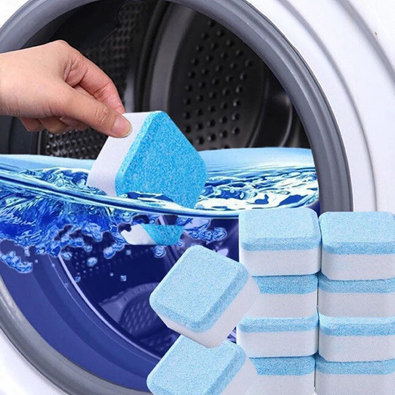 Pastilhas para Limpeza Máquinas de Lavar Roupas Efervescentes - Compre 5 e Leve 12