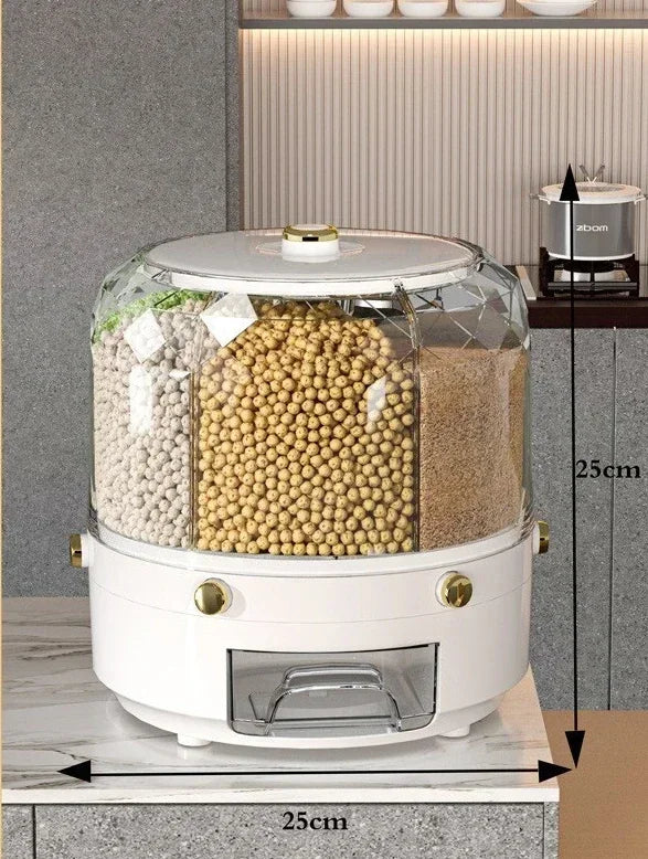 Organizador Giratório 360° Automático para Alimentos - À Prova De Umidade